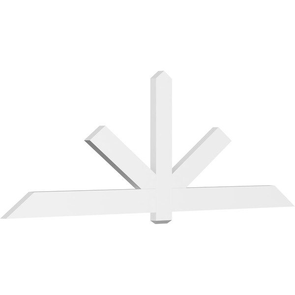 Ekena Millwork Kennewick Architectural Grade PVC Gable Bracket, 108"W x 36"H x 2"D x 6"F, 8/12 Pitch GBP108X36X0206KEN00 - main